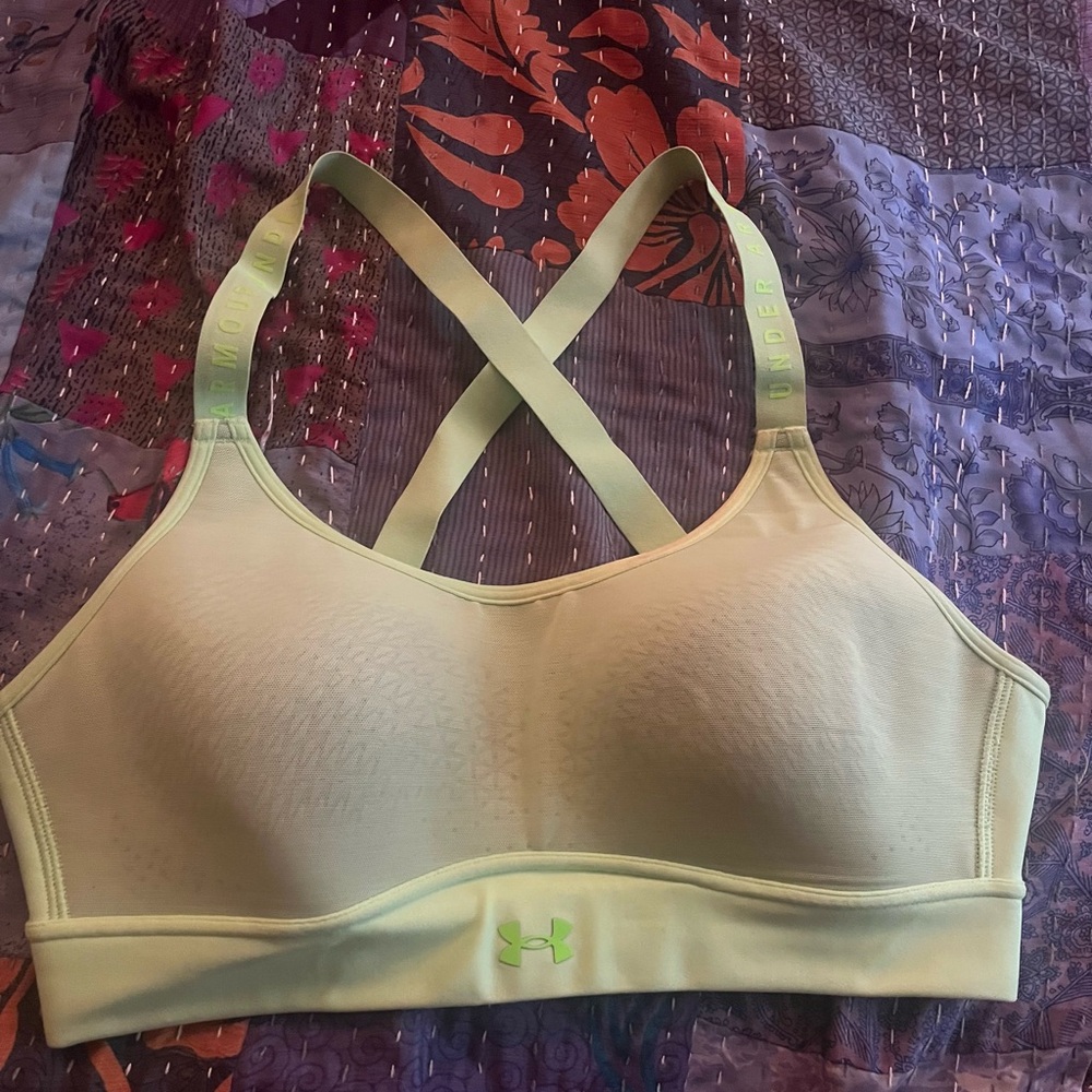 Under Armour Women's Neon Yellow Sports Bra